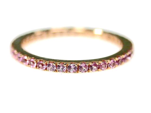 Modern Pink Sapphire Eternity Band