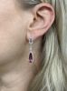 Modern 4.84ct Pink Tourmaline and Diamond Drop 18kt Earrings