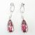 Modern 4.84ct Pink Tourmaline and Diamond Drop 18kt Earrings