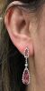 Modern 4.84ct Pink Tourmaline and Diamond Drop 18kt Earrings