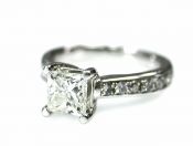 Modern Princess Cut Diamond Ring