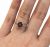 Modern Reddish Purple Diamond and Diamond Ring