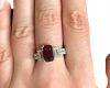 Modern Ruby and Diamond Engagement Ring