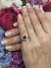 Modern 1.20ct Ruby and Diamond Engagement Ring in 18kt White Gold