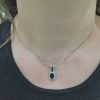 Modern Sapphire and Diamond Pendant
