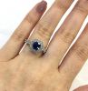 Modern 1.55ct Sapphire and Diamond 18kt Engagement Ring