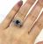 Modern 1.55ct Sapphire and Diamond 18kt Engagement Ring