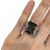 Modern Smoky Quartz and Diamond Ring