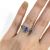 Modern Tanzanite and Diamond Cluster Ring