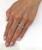 Modern Diamond and Pink Sapphire 14kt Eternity Band