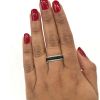 Modern Onyx and Diamond Eternity Band
