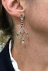 Modern Prasiolite and Diamond Earrings