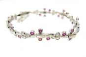 Modern Ruby and Diamond Bracelet