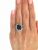 Modern Sapphire and Diamond Ring
