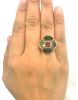 Modern Tourmaline and Garnet Ring