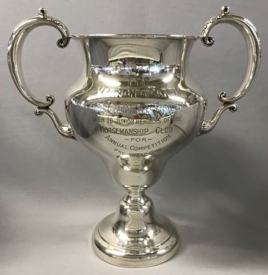 Monumental Vintage Sterling Silver Trophy For Horsemanship, circa 1940s