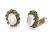 Vintage Floral Moonstone and Star Sapphire Earrings