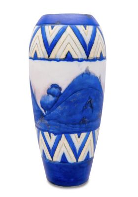 Moorcroft Vase In Dawn Landscape In Blue, circa 1928