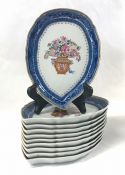 Mottahedeh “Mandarin Bouquet” Leaf Shaped Salad Plates