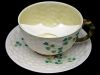 Moustache Cup Belleek Shamrock Pattern