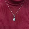 Modern Prasiolite & Diamond Pendant
