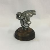 Mid-Twentieth-Century Chromed Automobile Hood Ornament