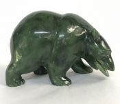 Nephrite Jade Sculpture of a Bear