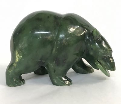Nephrite Jade Sculpture of a Bear