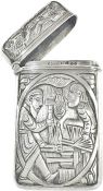 Norwegian 830 Fine Silver Antique Vesta Case