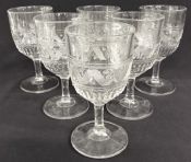 Nova Scotia Glass Water Goblets, Kenlee Pattern