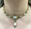Vintage Opal and Emerald Necklace