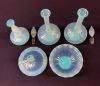 Opalescent Glass Four Piece Vanity Set, Italian, Early 20th Century