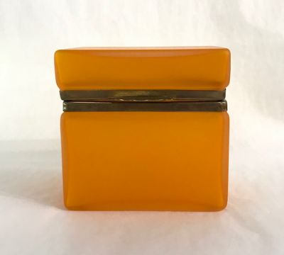 Orange Opaline Veritable de Murano Glass Box