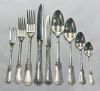 Art Deco Orfevrerie Perrin Silver Plate Flatware Set