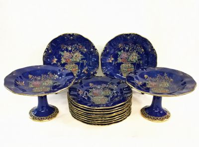 Orientalist Hand Enameled Dessert Service