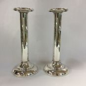 Pair of Birks Sterling Silver Candlesticks