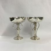 Pair of Edwardian Sterling Silver Tazzas