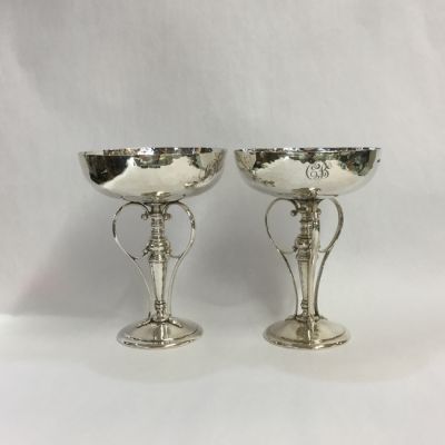 Pair of Edwardian Sterling Silver Tazzas