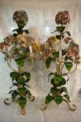 Vintage Metal Botanical Lamps