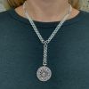Vintage Natural Pearl and Diamond Necklace in Platinum and 18kt Yellow Gold