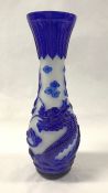 Peking Glass Vase With A Dragon Motif