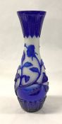Peking Glass Vase With A Floral Motif