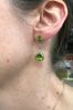 Vintage 9.06ct Peridot Earrings in 18kt White Gold