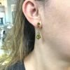 Peridot and Diamond Earrings
