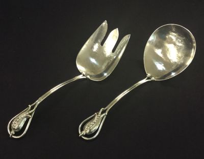Poul Petersen Sterling Silver Salad Servers