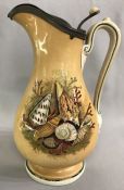 Prattware Lidded “Ale” Jug, English, circa 1850s