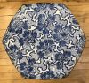 Rare English Blue & White Transferware Garden Stool