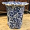 Rare English Blue & White Transferware Garden Stool