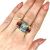 Retro Aquamarine and Synthetic Ruby Ring