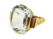 Retro Aquamarine Solitaire Ring